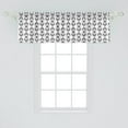 thumbnail image 2 of Ambesonne Ethnic Window Valance, Tribal Sqaures Pattern, 54" X 18", Black and White, 2 of 3