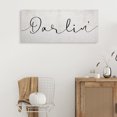 thumbnail image 2 of Stupell Industries Darlin' Sentiment Elegant Cursive Typography Typography Painting Gallery Wrapped Canvas Art Print Wall Art, 13 x 30, 2 of 6