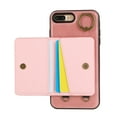 thumbnail image 6 of Allytechgroup Stylish iPhone 8 Plus/ 7 Plus Wallet Case, Secure Case for Apple iPhone 8 Plus/ 7 Plus, Multi-functional Durable, Ring Holder Hand Wrist Stand Shockproof Case for Women Men, Pink, 6 of 7