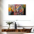 thumbnail image 3 of Elephant Stock Zebras Wall Art - Horizontal Multi Panel Canvas - Living Room Wall Decor - Animal Multi Panel - Orange And Pink Decor By Richard Wallich - 33" x 20", 3 of 8