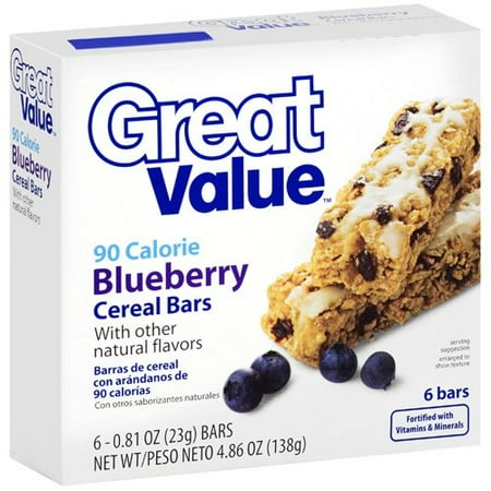 Great Value Gv Crispy Cereal Bars Blueberry