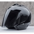 thumbnail image 2 of 2024 SZ-Ram4 Medio casco para mujer y hombre, casco de motocicleta para montaña, carretera, temporada de verano, medio casco, casco negro brillante, 2 of 5