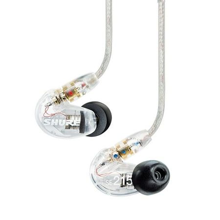 Shure SE215 Sound Isolating Earphones, Clear