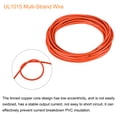 thumbnail image 4 of Cable de 18 AWG, cable trenzado de 18 calibres, cable de conexión, cable de cobre estañado UL1015 de 7.5m/25ft en color naranja, 4 of 7