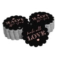 thumbnail image 1 of Inkdotpot Real Rose Gold Foil Made With Love Text Tags Favor Hang Paper Tags 100 Pieces, 1 of 6