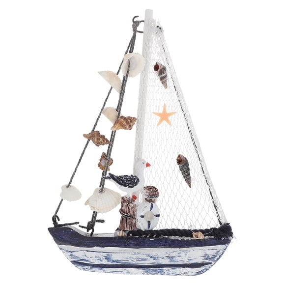 MasteelfCA 1 Pce Coquillage en Bois pour Bateau à Voile Décoration Style Méditerranéen