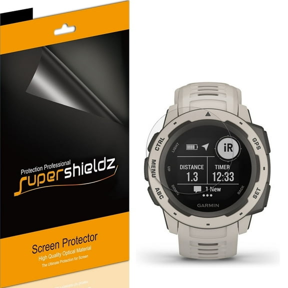 [6-Pack] Supershieldz for Garmin Instinct / Instinct Solar / Instinct 2 / Instinct 2 Solar Screen Protector, Anti-Glare & Anti-Fingerprint (Matte) Shield