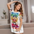 thumbnail image 2 of Lsque Sml Jeffy Pattern Nightgowns for Women Sleep Shirts Short Sleeve Nightshirt Pullover Nightdress Soft Sleepwear Relaxed Fit Nightdress, 2 of 5