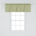 thumbnail image 2 of Mandala Window Valance, Folkloric Geometric Circles Pattern Flowers Far Eastern Yoga Tradition, Curtain Valance for Kitchen Bedroom with Rod Pocket, 54" X 18", Pale Olive Green Ivory, by Ambesonne, 2 of 3