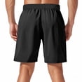 thumbnail image 4 of Men's Athletic Running Shorts Gym Workout Shorts Quick Dry Lightweight Sports Basketball Exercise Tennis Black 2XL, 4 of 5