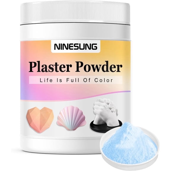 Blue  gypsum powder, Paris gypsum hand mask casting powder, gypsum cement, ceramic and ceramic craft gypsum powder, suitable for mold making, gift giving (Blue, 1 pound)