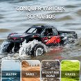 thumbnail image 4 of 4WD All Terrain Remote Control Stunt Car Water Land Off Road RC Vehicle for 8-10 Years, 10.24 Inch Climbing Adventure Toy with Rechargeable Battery, 4 of 9