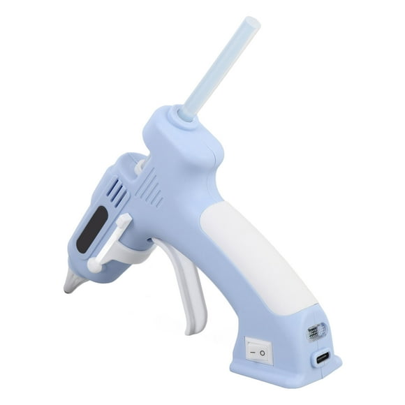 Cordless Hot Glue Gun Kit with 10 Pcs Sticks, Fast Preheating Hot Melt Glue Gun, Portable Mini Glue Gun Kit for Kids DIY School Craft Projects and Quick Home Repairs