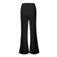 thumbnail image 4 of JAKANYQ Toddler Girls Pants Casual Flowy Loose Fit Linen Pants High Waist Pant Loose Flared Pants Kids Trousers Beach Pants Black 7-8 Years, 4 of 9