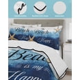 thumbnail image 3 of Twin Quilt Bedding Set, Coastal Starfish Reversible Summer Quilt 3 Pieces, Nautical Beach Ocean Creature Wood Plank Lightweight Bedspreads Coverlets with 2 Pillow Shams for All Seasons, 3 of 5