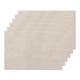 thumbnail image 1 of Juego de manteles individuales REGALWOVEN de 6 manteles tejidos para decoración de mesa de cocina, lavables, manteles individuales para mesa interior, manteles limpiables color beige 18x12 pulgadas, 1 of 6