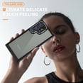 thumbnail image 7 of ELEHOLD for Samsung Galaxy S24 Ultra Hybrid Clear Case,Transparent Clear Metal Lens Frame All-inclusive Lens Protection Metal Button Slim Shockproof Case for Galaxy S24 Ultra,Black, 7 of 7