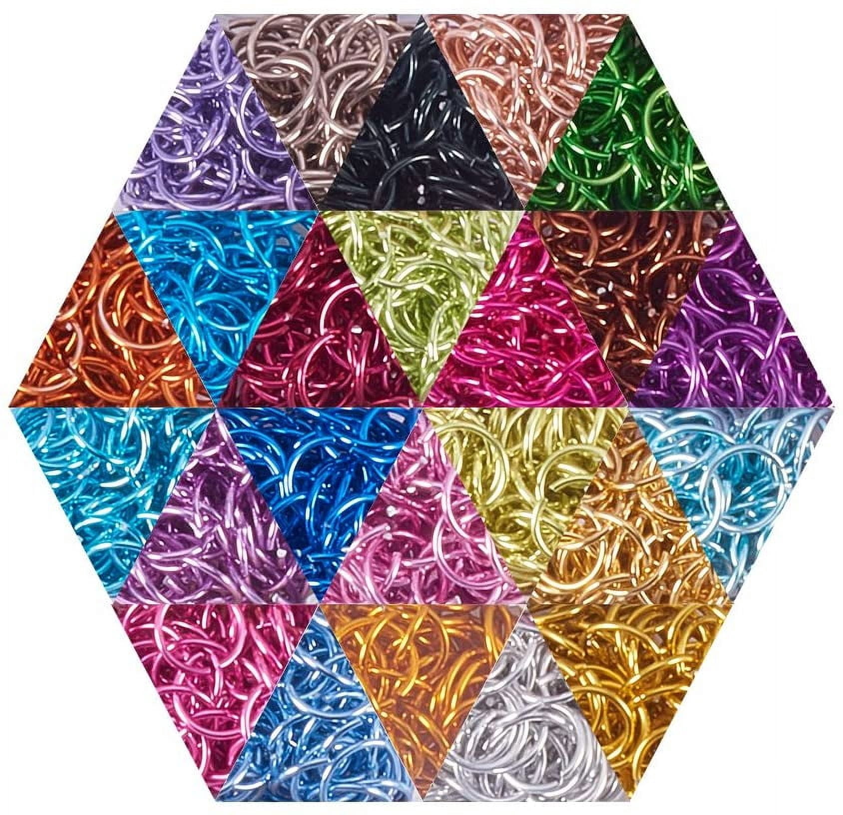2400pcs 24 Color 10mm Aluminum Jump Rings Open Jump Rings for Choker Necklaces Bracelet Chain Maille Jewelry Making
