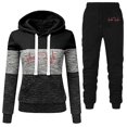 thumbnail image 1 of WILLBEST Jeans pour Femmes Manches Longues à Capuche Imprimé Color Block Pantalon Homme, 1 of 2