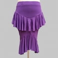 thumbnail image 2 of Whitewed Ladies Layer Ruffles Latin Quickstep Rumba Samba Dance Practice Performance Competion Skirts Clothes Dancewear Purple, 2 of 2