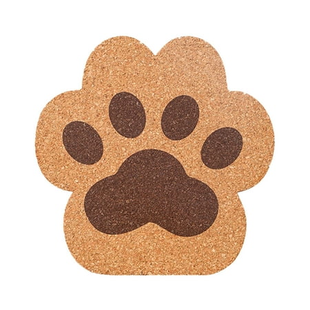 

Cup Mat for Drinks Little Animal Cat Paws Print Design Gradient Tabletop Kitchen and Coffee Table Décor Accessories