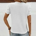 thumbnail image 5 of yunLCZ Women's T-shirts Everyday Low Price Womens Frenchy Summer Tops Crewneck Short Sleeve T Shirts Casual Knit Blouses Top Shirts Office casual blouse with leggings, 5 of 7