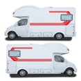 thumbnail image 3 of Vibrant Red Strip-Style RV Vinyl Decals - 2 Pcs Waterproof, Anti-Fade PVC Car Side Stickers for Exterior Decoration, Self-Adhesive & Removable Auto Accessories to Enhance Vehicle Appearance (40x8x1cm), 3 of 6