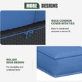 thumbnail image 4 of Clouddwell 14-Piece Outdoor Cushion Covers Replacement for 6-Seat Wicker Sectional-Waterproof, Non-Slip Bottom (Navy Blue), 4 of 7