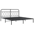 thumbnail image 3 of vidaXL Metal Bed Frame without Mattress with Footboard Black 76"x79.9", 3 of 7