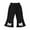 61Black160, variant on Children Girls Flared Pants Stretch Comfortable Casual Solid Color Trousers For Everyday Wear Soft Elastic Waistband Durable Classic Denim Bottoms Adorable Slacks