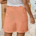 thumbnail image 5 of DuoJiaJ Women's Summer Short Pants With Ripped Design And Pockets For Home Leisure Comfortable Casual Wear Women Casual Pants Orange XS, 5 of 5
