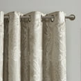 thumbnail image 4 of Amelia Knitted Jacquard Paisley Total Blackout Grommet Top Curtain Panel, 4 of 5