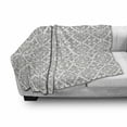 thumbnail image 2 of Grey Soft Flannel Fleece Throw Blanket, Antique Victorian Floral Retro Patterns in Modern Graphic Print Old Fashioned Art, Cozy Plush for Indoor and Outdoor Use, 60" x 80", Grey White, by Ambesonne, 2 of 5