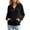 101Black366, variant on XAOFW Knit Hoodies For Women Solid Color Long Sleeve Hooded Sweatshirt Autumn Winter Relaxed Fit Pullover Hoodie With Pockets Breathable Tops L