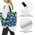 thumbnail image 3 of Honeii Fresh Blueberries Print Tote Bag for Women, Foldable Tote Bag Large Shoulder Bag Top Handle Handbag for Travel, Work, 3 of 8