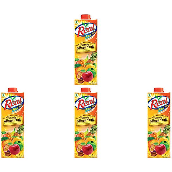 Pack Of 4 Dabur Real Masala Mixed Fruit Juice 1 Ltr (33.8 Fl Oz