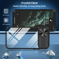 thumbnail image 3 of Phone Case for iPhone 11 Pro Max 6.5 with Tempered Glass Screen Protector Cover and Camera Cover Slide 360 Full Body Protection Slim Clear Bumper Cell Accessories iPhone11 11pro Promax i XI Plus Black, 3 of 13