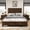 Walnut, variant on M Mintazer 3-Piece Bedroom Set with Farmhouse Queen Size Platform Bed and 2 Storage Nightstands for Bedroom, Beige