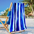 thumbnail image 2 of Juego de toallas de playa Genovega, paquete de 2 unidades, 91 x 183 cm, rayas azules, 2 of 6