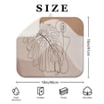 thumbnail image 4 of Brown Boho Line Art Plant Pattern Dish Drying Mat for Kitchen 1 Pack, Ultra Absorbent Microfiber Dishes Drainer Mats,16"x18", 4 of 6