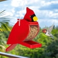 thumbnail image 4 of Bird Feeder Wooden Bird Shaped Bird Feeder Hanging Birdhouse for Garden Viewing Bird Feeders for Hanging Outdoor Garden Yard, 4 of 8
