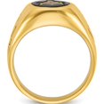 thumbnail image 2 of 14K Yellow Gold Ibgoodman Men's Polished And Grooved With Oval Onyx Blue Lodge Master Masonic Ringsize 10 (Width 13.7) - Jbsp, 2 of 5