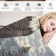 thumbnail image 3 of WYYP  Wildlife Jacquard Woven Blend Throw Blanket Eagle White, 3 of 6