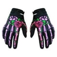 thumbnail image 4 of Guantes de motocicleta shamjiam con estampado de huella de esqueleto transpirables antideslizantes Talla M, 4 of 8