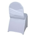 thumbnail image 5 of Efavormart 50pcs White Stretchy Spandex Fitted Banquet Chair Covers criss cross bow on the back For Wedding Party Event Banquet, 5 of 11
