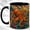 Black, variant on Octopus Coffee Mug, Stained Glass Ocean Mug, Ceramic 11 oz