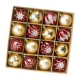 thumbnail image 4 of 16 piezas de adornos navideños de bolas colgantes, manualidades, colgantes, decoraciones navideñas para Acción de y festividades. Oro rojo, 4 of 8