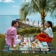 thumbnail image 2 of relayinert Picnic Blanket Outdoor Carpet Mat Foldable Picnic Rug Outdoor Garden Beach Camping Blanket Mat, 2 of 4