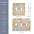 thumbnail image 2 of Yayeee Toggle Light Switch Wall Plate 3-Gang 6.37"x4.48" Decorative Outlet Cover, Watercolor Seashell, 2 of 7