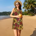 thumbnail image 3 of Balery Sunflower Vestidos de verano para mujer con estampado: vestido holgado sin mangas, vestido playero informal y cómodo para días calurosos., 3 of 7